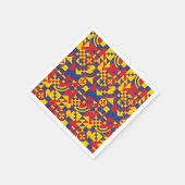 コロンビア国旗のパタカラフルーン スタンダードカクテルナプキン (角)