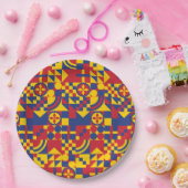 コロンビア国旗のパタカラフルーン ペーパープレート (パーティー)