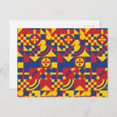 コロンビア国旗のパタカラフルーン ポストカード (正面/裏面)