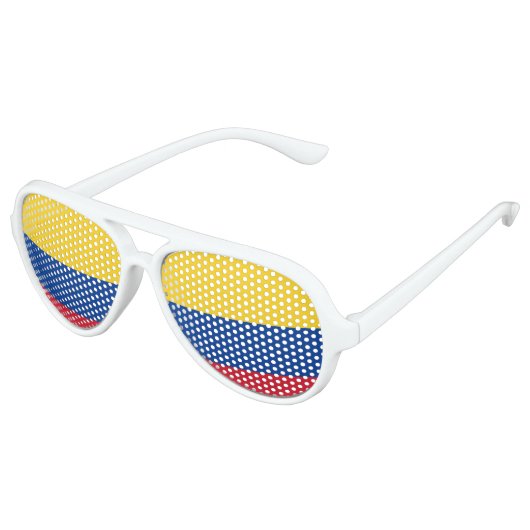 コロンビア国旗のパーティーの色。 アビエーターサングラス (アングル)