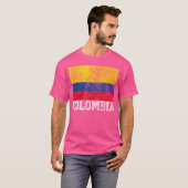 コロンビア国旗の国プライドルーツ数 Tシャツ (正面フル)