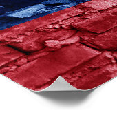 コロンビア国旗の壁 ポスター (角)