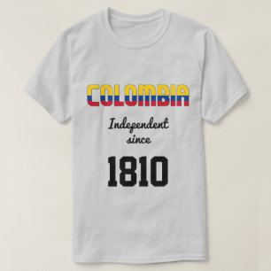 コロンビア国旗の独立性お祝い Tシャツ