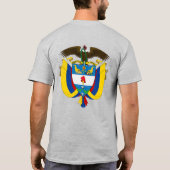 コロンビア国旗の独立性お祝い Tシャツ (裏面)
