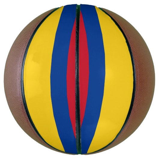 コロンビア国旗を持つフルサイズバスケットボール バスケットボール (縦)