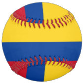 コロンビア国旗を持つ愛国的なソフトボール ソフトボール (裏面)