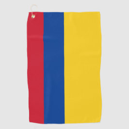 コロンビア国旗を掲げたゴルフタオル ゴルフタオル