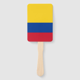 コロンビア国旗を掲げたハンドファンのセット ハンドファン