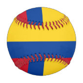 コロンビア国旗を掲げた愛国的野球 野球ボール (裏面)