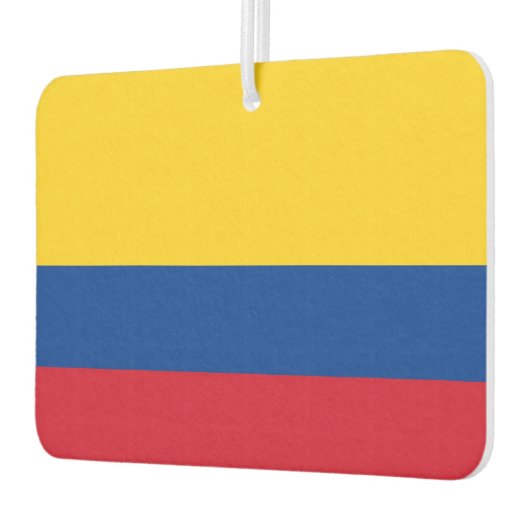 コロンビア国旗を掲げた車の新入生 カーエアーフレッシュナー (左)