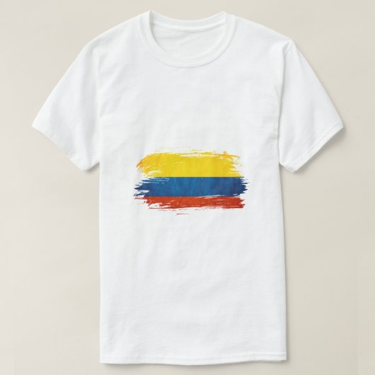 コロンビア国旗アート Tシャツ (デザイン正面)