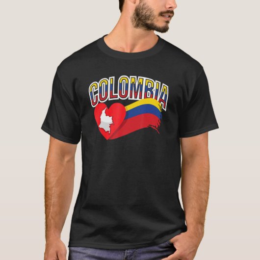 コロンビア国旗コロンビア男性W Tシャツ (正面)
