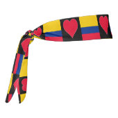 コロンビア国旗ハートラブパターンコロンビアプライド タイヘッドバンド (回転270)