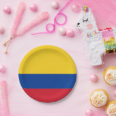 コロンビア国旗プレート ペーパープレート (パーティー)