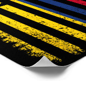 コロンビア国旗7月4日コロンビア国旗 ポスター (角)