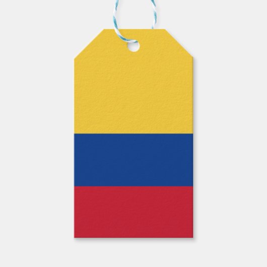コロンビア国旗 ギフトタグ (正面)