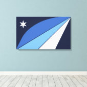 コロンビア国旗（サウスカロライナ） キャンバスプリント (インサイチュ (ウッドフロア))