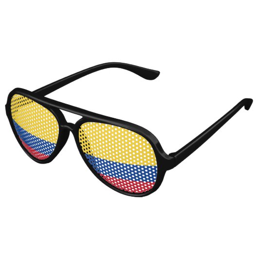 コロンビア国旗 – バンデラ・デ・コロンビア アビエーターサングラス (アングル)