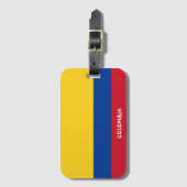 コロンビア国旗 ラゲッジタグ (正面縦)