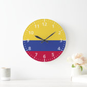 コロンビア国旗 ラージ壁時計 (ホーム)