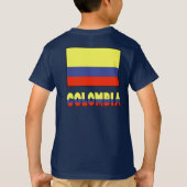 コロンビア国旗 & 国名 ボーダー Tシャツ (裏面)