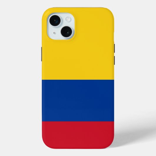 コロンビア国旗 Apple iPhone 15 Plus カバー (裏面)