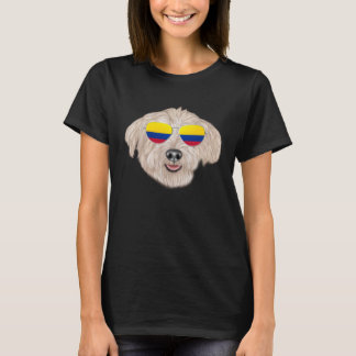 コロンビア国旗Glen of Imaal Terrier Dog Colomia Tシャツ