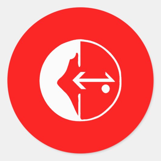 コロンビア国旗Pflp ラウンドシール (正面)