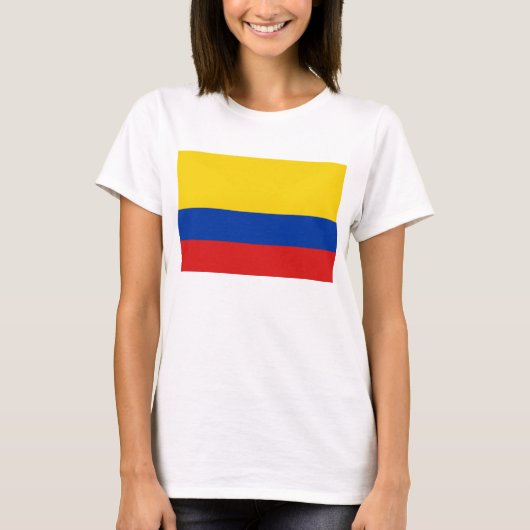 コロンビア国旗x地図Tシャツ Tシャツ (正面)