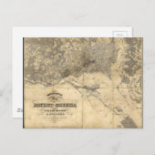 コロンビア地域地形図(1861) ポストカード (正面/裏面)