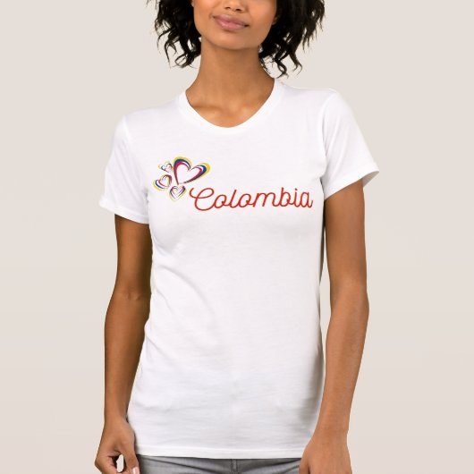 コロンビア女子ギフト,コロンビア国旗 2024 Tシャツ (正面)