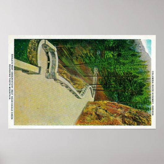 コロンビア川のイーグルズネスト天文台 ポスター (正面)