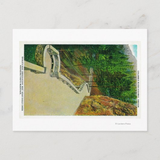 コロンビア川のイーグルズネスト天文台 ポストカード (正面)