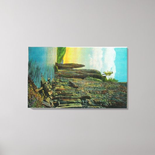 コロンビア川のケープホーンとシガーロック キャンバスプリント (正面)