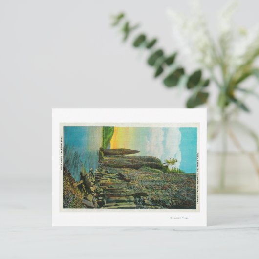 コロンビア川のケープホーンとシガーロック ポストカード (スタンド正面)