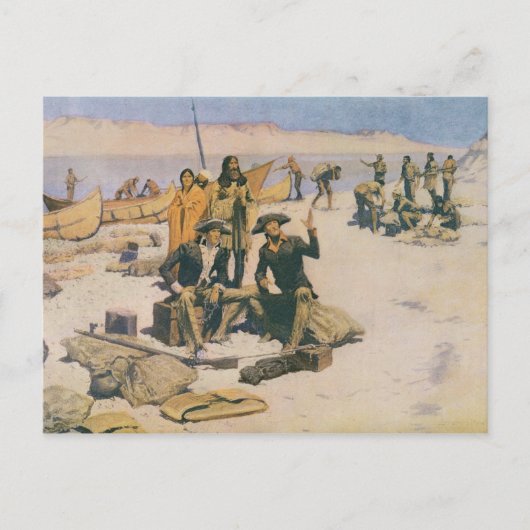 コロンビア川のルイスとクラーク ポストカード (正面)