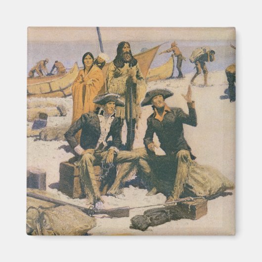 コロンビア川のルイスとクラーク マグネット (正面)