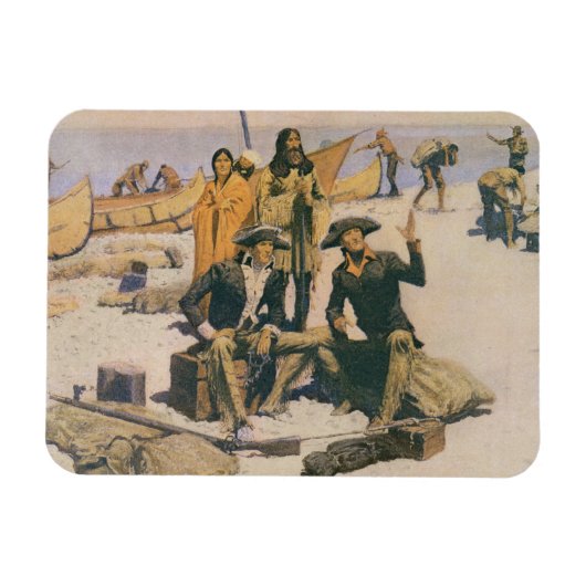 コロンビア川のルイスとクラーク マグネット (横)