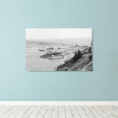 コロンビア川の写真にカスケードロック キャンバスプリント (インサイチュ (ウッドフロア))