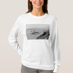 コロンビア川の写真の滝ロック Tシャツ