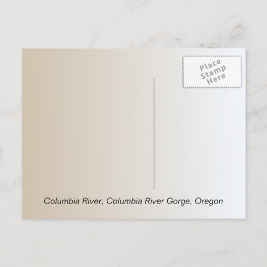 コロンビア川の夕日ポストカード ポストカード (裏面)
