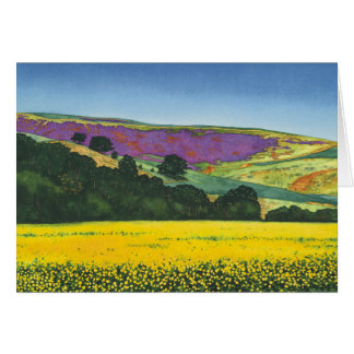 コロンビア川の峡谷の上の野生の花