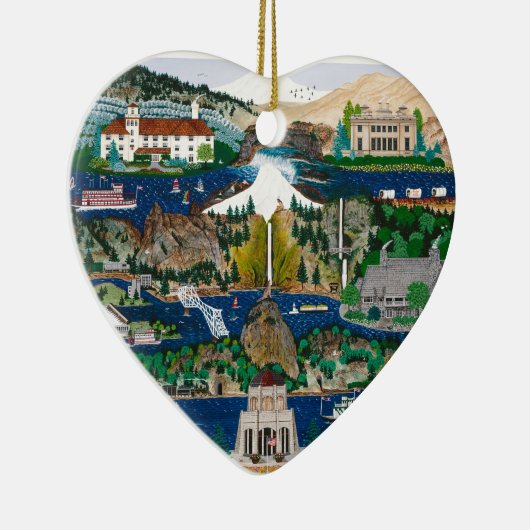 コロンビア川の峡谷を祝うこと セラミックオーナメント (右)