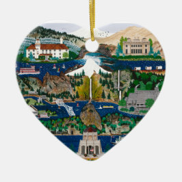 コロンビア川の峡谷を祝うこと セラミックオーナメント