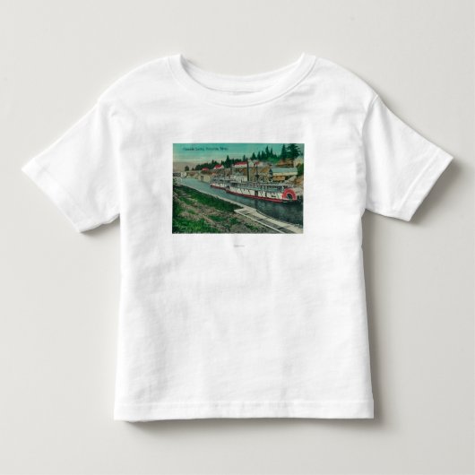コロンビア川の滝ロック トドラーTシャツ (正面)