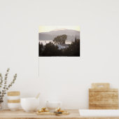 コロンビア川の霧の日の出4 ポスター (キッチン)