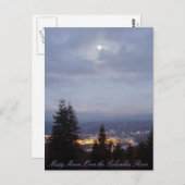 コロンビア川の霧の月 ポストカード (正面/裏面)