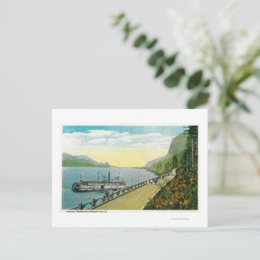 コロンビア川マルトノマ滝近くのバイダクト ポストカード (スタンド正面)