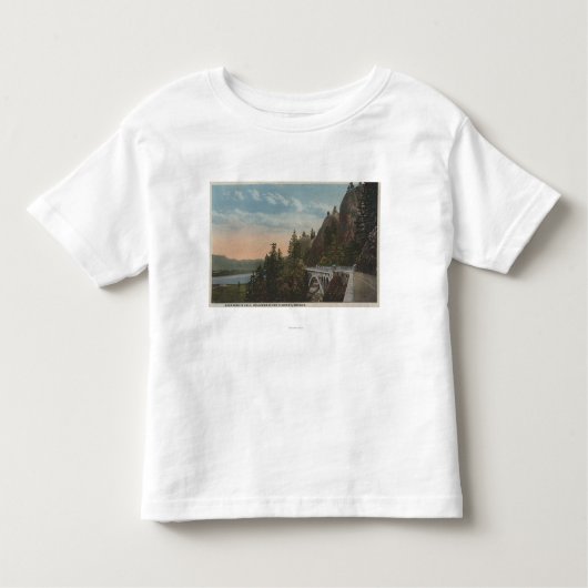 コロンビア川、オレゴン トドラーTシャツ (正面)