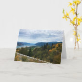 コロンビア川、コロンビア川峡谷のビュー カード (黄色い花)